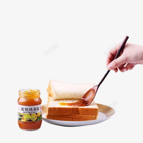 枇杷果酱粘面包png免抠素材_新图网 https://ixintu.com PNG 产品实物 枇杷果酱 面包