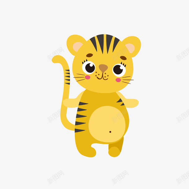 可爱的小老虎矢量图eps免抠素材_新图网 https://ixintu.com Q版虎 卡通 卡通可爱 卡通的 可爱 可爱小老虎 可爱的小老虎 矢量图 萌虎