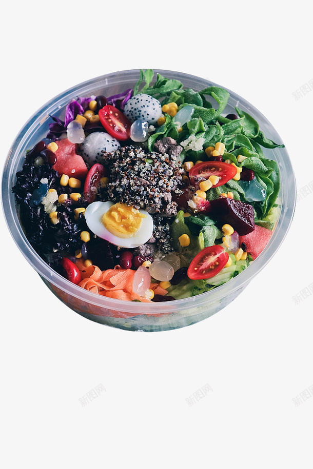 黑米紫薯番茄沙拉psd免抠素材_新图网 https://ixintu.com 健康 粗粮 营养