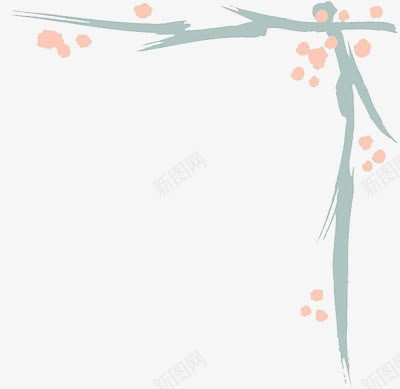 水墨画装饰框png免抠素材_新图网 https://ixintu.com 水墨 水墨方框边 红绿色 边框