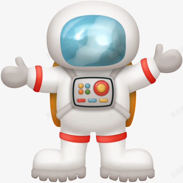 太空人png免抠素材_新图网 https://ixintu.com 卡通人物 可爱太空人 太空人 宇航员 机器人