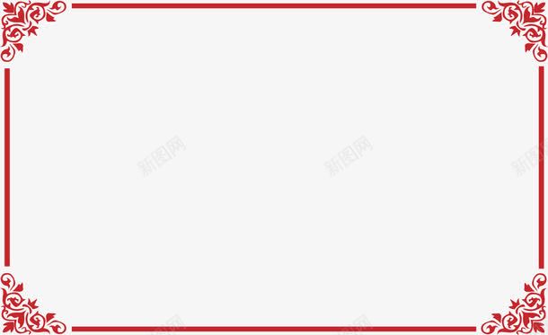 红色边框png免抠素材_新图网 https://ixintu.com png 元素 卡通 红色边框 花纹 表彰边框