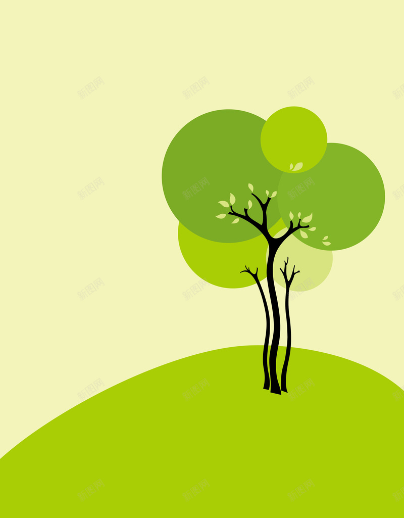 矢量环保绿树背景ai设计背景_新图网 https://ixintu.com 几何 扁平 植树 渐变 环保 矢量 绿树 绿色 背景 草地 矢量图