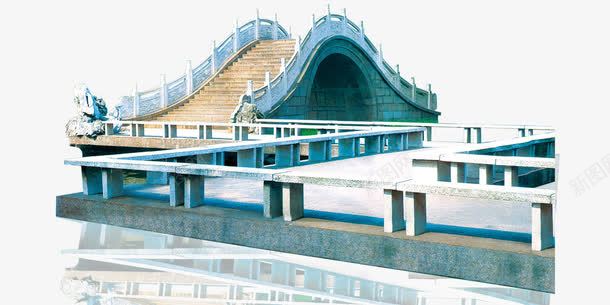 平桥和拱桥psd免抠素材_新图网 https://ixintu.com 园林装饰 拱桥 断桥 桥 石桥