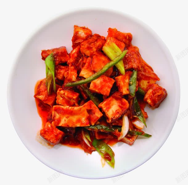 葱烧豆腐png免抠素材_新图网 https://ixintu.com 传统美食 烧豆腐 美味豆腐 豆制品 酒店菜品 餐饮美食