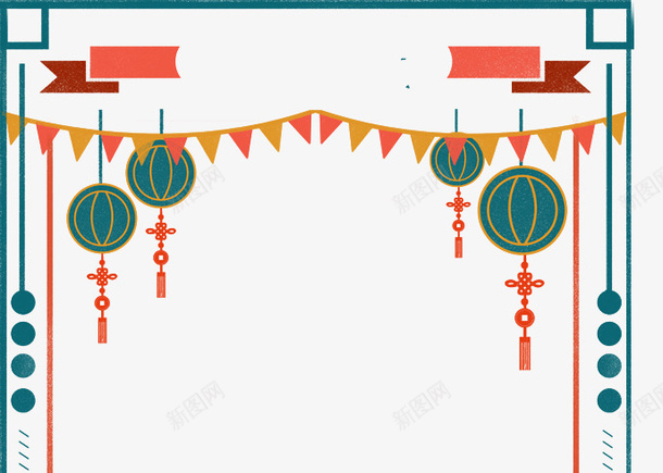 中国风手绘边框背景psd免抠素材_新图网 https://ixintu.com 中国风 卡通 喜庆 喜庆背景 手绘 背景 边框