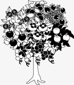 果树png免抠素材_新图网 https://ixintu.com 树木 植物 水彩画 绘画 苹果树 铅笔画