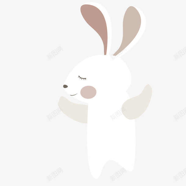 快乐的动物兔子矢量图ai免抠素材_新图网 https://ixintu.com 动物设计 卡通 复活节 小兔子 快乐 节日 矢量图
