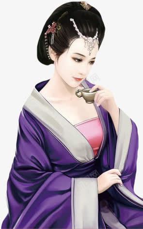 古装喝茶女子png免抠素材_新图网 https://ixintu.com 古装 喝茶 女子