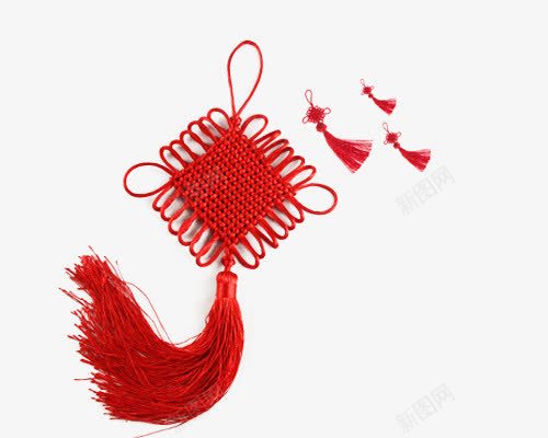 中国结png免抠素材_新图网 https://ixintu.com 中国结 中国风 挂坠 红色