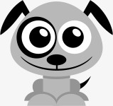 扁平图案可爱的狗png免抠素材_新图网 https://ixintu.com 可爱 图案 小狗 扁平