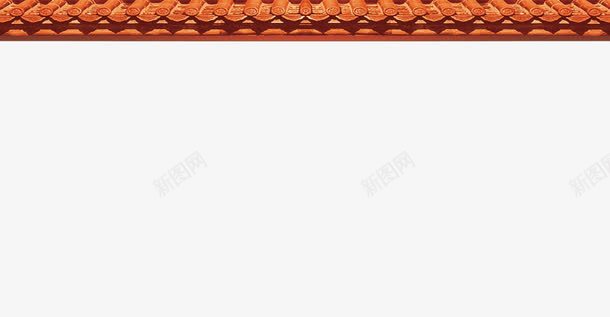 红色砖瓦墙檐png免抠素材_新图网 https://ixintu.com 墙檐 红色砖瓦