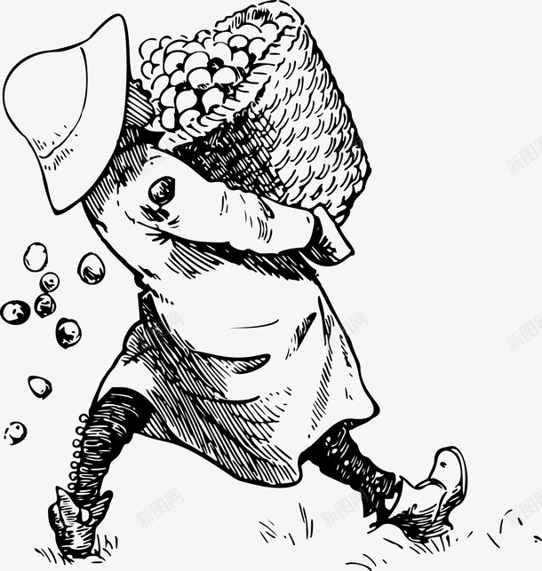 掉落的果实矢量图ai免抠素材_新图网 https://ixintu.com 免费矢量下载 手绘人物 掉落的果实 插画 矢量图
