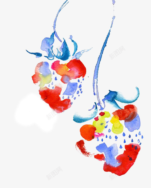 水彩蓝色花朵png免抠素材_新图网 https://ixintu.com 卡通 手绘 插画 植物 水彩 花朵
