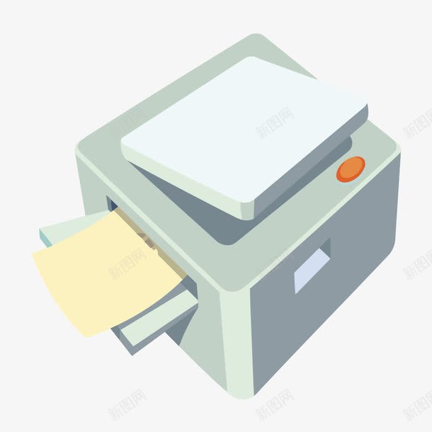 打印机png免抠素材_新图网 https://ixintu.com 商务 扁平化 打印机 政务 素材