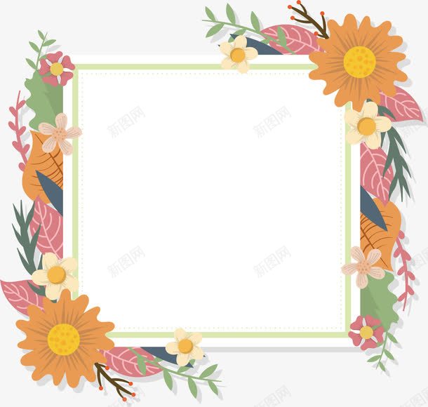 浪漫花朵标题框png免抠素材_新图网 https://ixintu.com 浪漫花朵 矢量png 花朵 花朵标题框 花朵装饰框 花朵边框