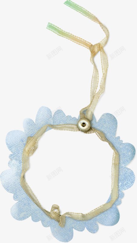 透明网纱花朵边框png免抠素材_新图网 https://ixintu.com 吊挂 网纱蝴蝶结 花朵边框