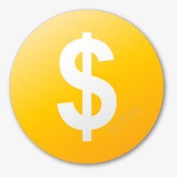 黄色美元图标png_新图网 https://ixintu.com 符号 美元 货币