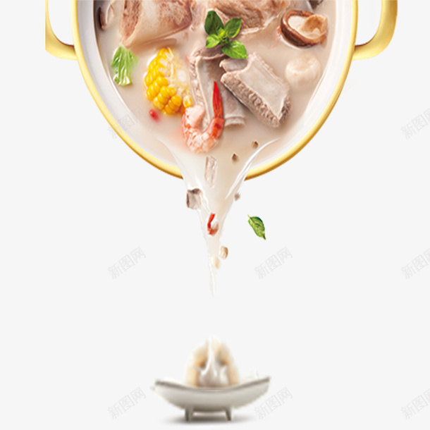 浓汤出好汁psd免抠素材_新图网 https://ixintu.com 好汁 浓汤 美食 食品