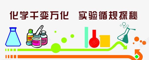 实验室文化墙png免抠素材_新图网 https://ixintu.com 创意文化墙 实验瓶 药品
