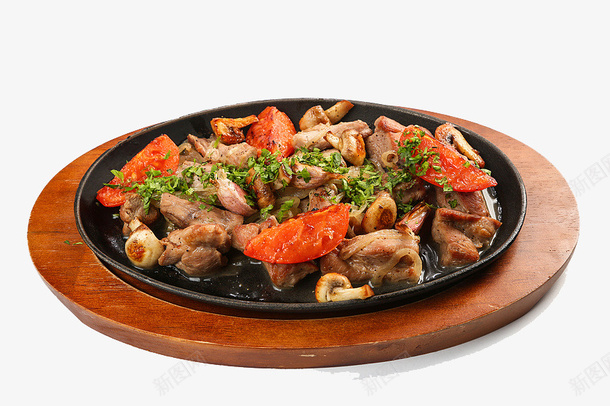 红烧鸡肉psd免抠素材_新图网 https://ixintu.com 番茄青菜 红烧 肉菜 鸡肉