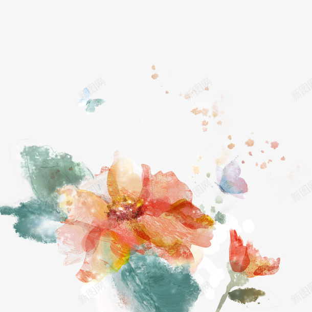 水彩花瓣png免抠素材_新图网 https://ixintu.com 五彩 水彩 水彩画 水彩花瓣 花瓣