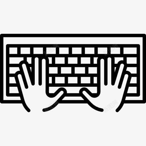 手和键盘图标png_新图网 https://ixintu.com 手 计算 计算机技术 钥匙