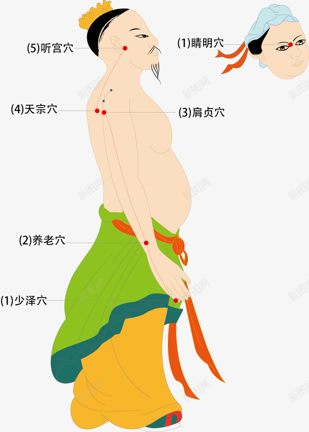 手绘人体艺术矢量图ai免抠素材_新图网 https://ixintu.com 人体 人体经络 人体经脉图 人体设计 十二 古代经络图 矢量图 矢量设计 经络图 经脉 背部 艺术设计