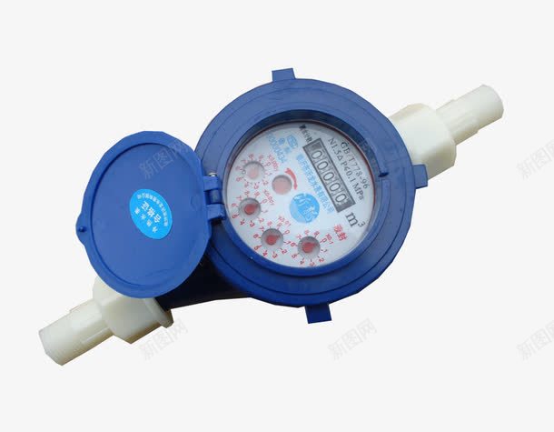 蓝色塑料刻度表png免抠素材_新图网 https://ixintu.com 刻度表 压力表 塑料外壳 水压 水表 蓝色 高清