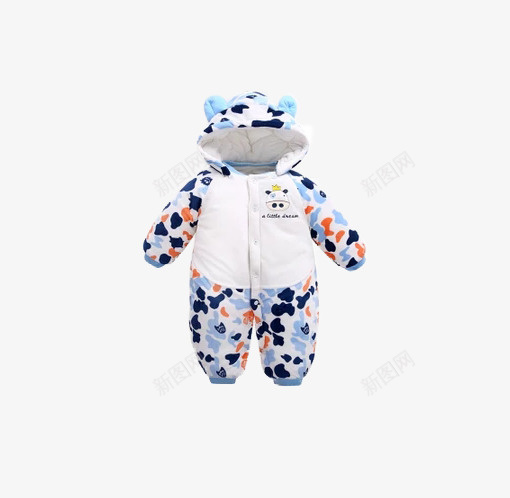 保暖夹棉爬爬服png免抠素材_新图网 https://ixintu.com 产品实物 保暖 夹棉 连体衣