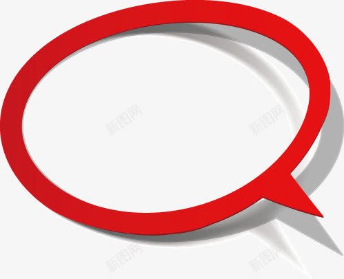 红色简约对话框png免抠素材_新图网 https://ixintu.com 卡通 字幕条 字幕框 字母装饰条 对话框 漫画风格 简约