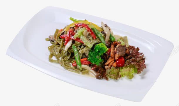 野菇时蔬白酱宽面png免抠素材_新图网 https://ixintu.com 产品实物 宽面 时蔬 白酱 美食 菜肴 蘑菇 野味