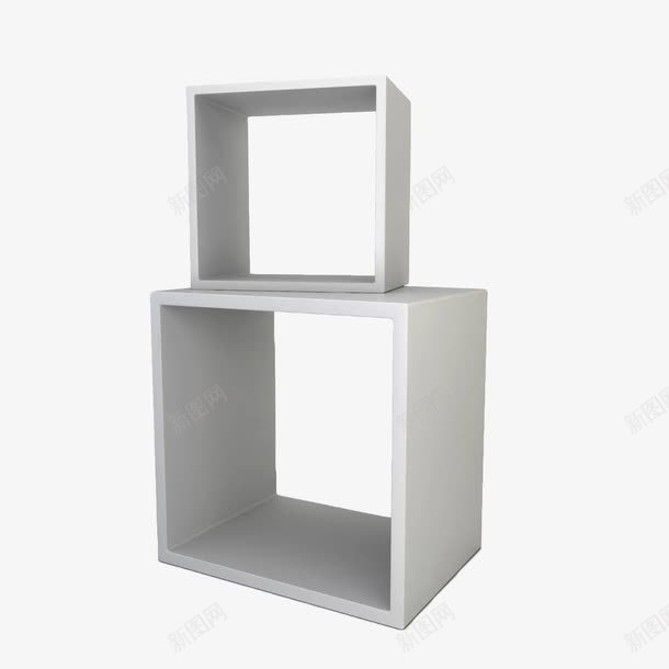 手绘几何置物架png免抠素材_新图网 https://ixintu.com 几何 底托 手绘 托板 白色 置物架 货架