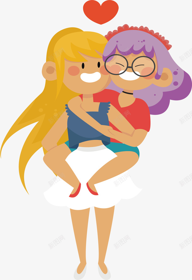 关系要好的姐妹矢量图eps免抠素材_新图网 https://ixintu.com 好姐妹 好闺蜜 甜蜜的闺蜜 矢量素材 矢量图