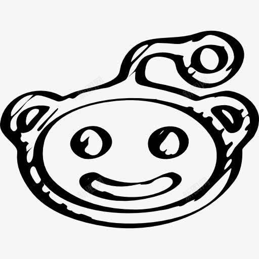 Reddit标志草图图标png_新图网 https://ixintu.com Reddit 勾勒了社会 标志 标识 符号 素描 轮廓
