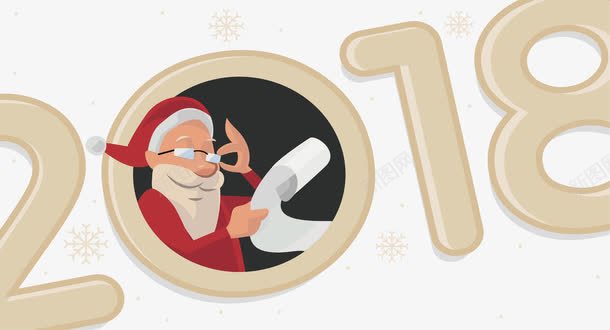 看礼物清单的圣诞老人png免抠素材_新图网 https://ixintu.com 2018 2018艺术字 圣诞老人 看清单 矢量png 礼物清单
