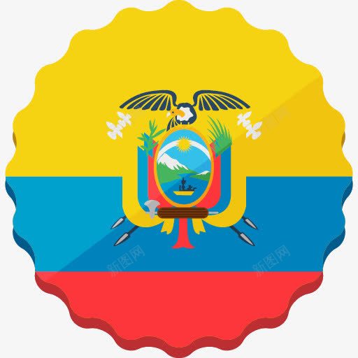 厄瓜多尔2014世界杯齿轮式图标png_新图网 https://ixintu.com Equador 厄瓜多尔