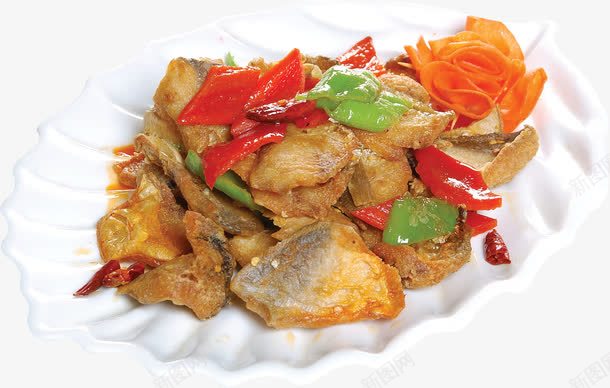 一盘香辣银鳕鱼png免抠素材_新图网 https://ixintu.com 中华美食 中国美食 产品实物 绿色食品 菜品 银鳕鱼 餐饮 香辣 香辣银鳕鱼
