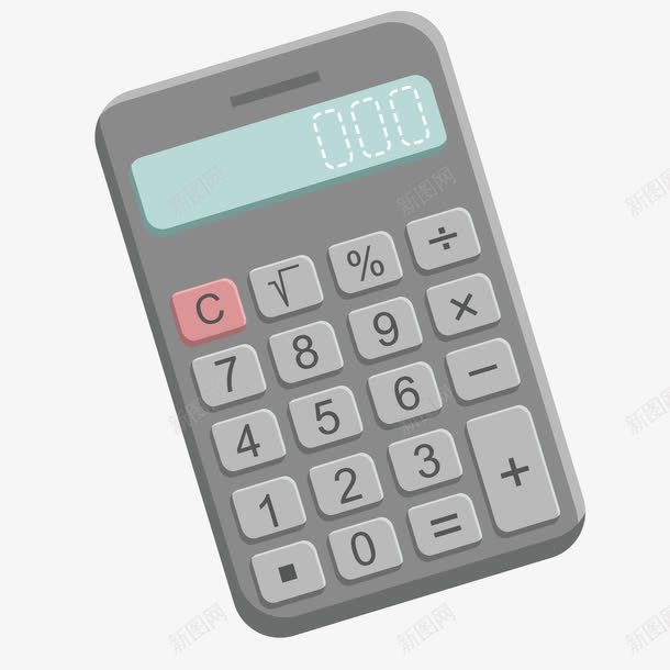 灰色质感科学计算器png免抠素材_新图网 https://ixintu.com 灰色 科学 计算器 质感