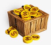 金币png免抠素材_新图网 https://ixintu.com 宝箱 箱子 金币 钱袋