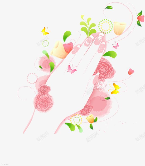 美丽手背png免抠素材_新图网 https://ixintu.com 手背 直接 粉色 美背