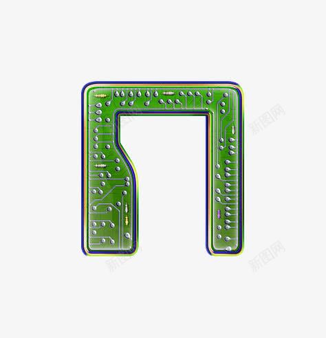电路板字母npng免抠素材_新图网 https://ixintu.com 创意数字 工业风 接线图 电路板字母数字