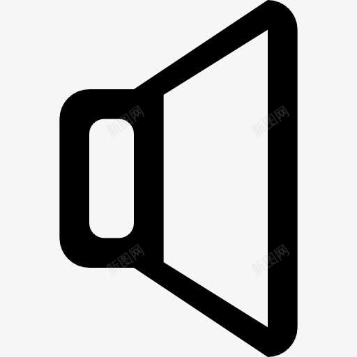 扬声器轮廓音频接口符号图标png_新图网 https://ixintu.com 大杯线 工具 扬声器 接口 符号 音频