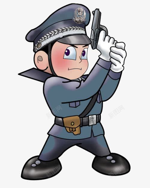 举枪的警察png免抠素材_新图网 https://ixintu.com 举枪 卡通 担当 装饰 警察
