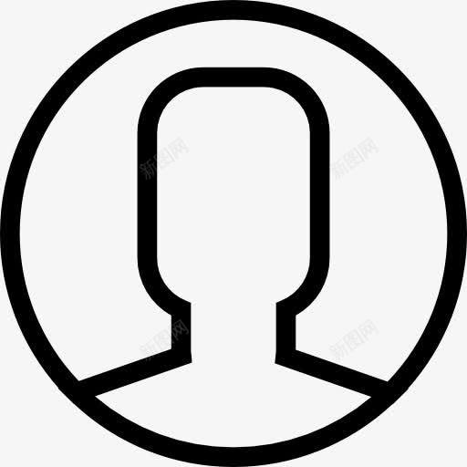 圆圆的头像图标png_新图网 https://ixintu.com 人的轮廓 社会圈 网络用户 轮廓