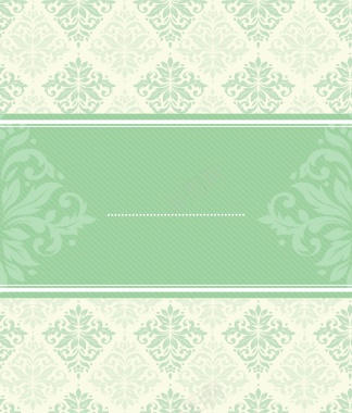 绿色淡雅欧式纹样元素背景矢量图背景
