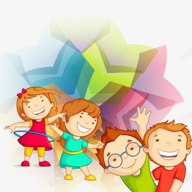 卡通孩子们png免抠素材_新图网 https://ixintu.com 卡通 女孩 小孩 男孩