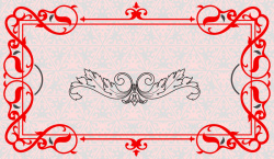 红色欧式边框花纹菜单卡片矢量背景海报