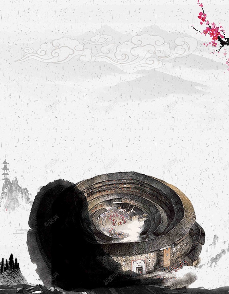福建土楼旅游宣传推广psd设计背景_新图网 https://ixintu.com 土楼 土楼軔 客家人 客家围屋 客家土楼 客家文化 旅 旅游宣传 福建土楼旅游 福建旅游