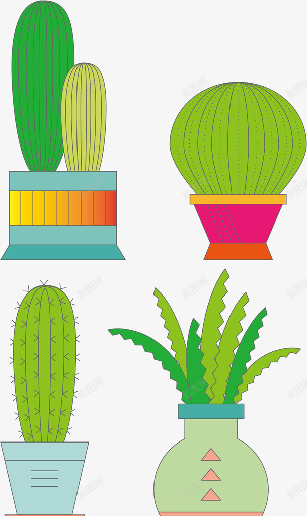 植物仙人球矢量图ai免抠素材_新图网 https://ixintu.com 仙人球矢量素材 创意画 卡通画 手绘png 矢量图